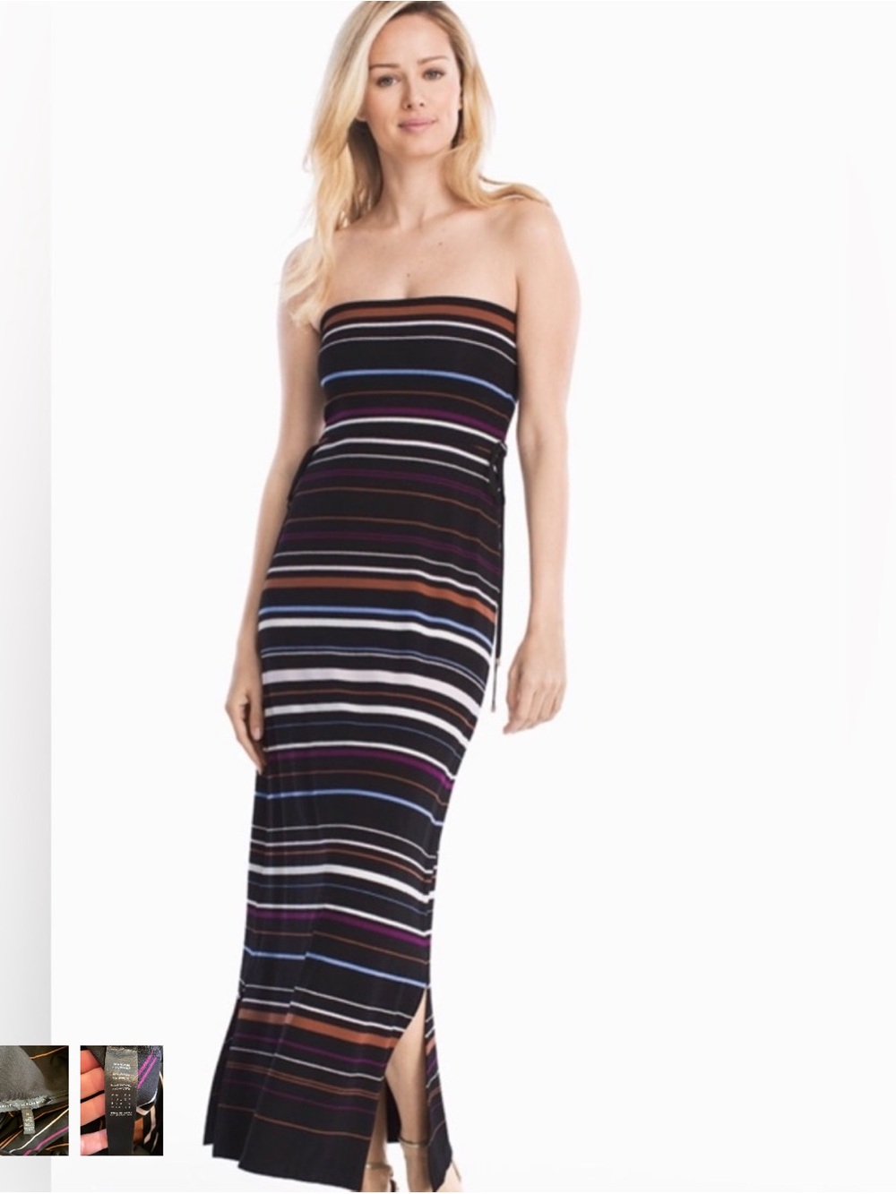White House Black Market Strapless Convertible Maxi Dress, Size S